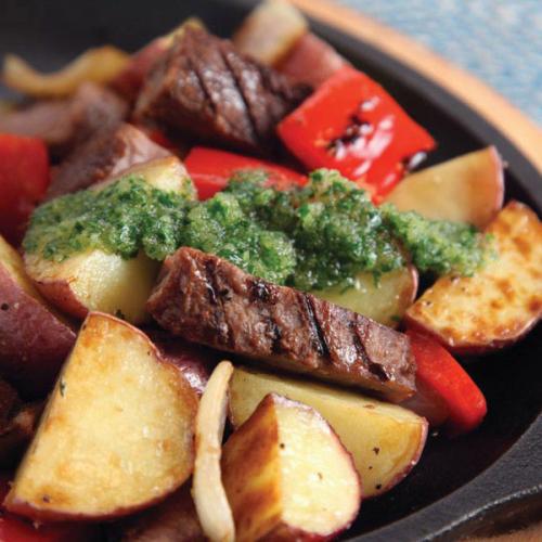 Grilled Beef Tri-Tip Skillet